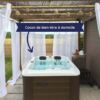 Jacuzzi thérapeutique extérieur 3 places pour petits espaces avec abri en bois