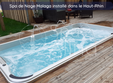 Spa de nage Malaga- 3 Places - Spa Alina extérieur intérieur - spa de nage pas cher - minipiscine contre courant